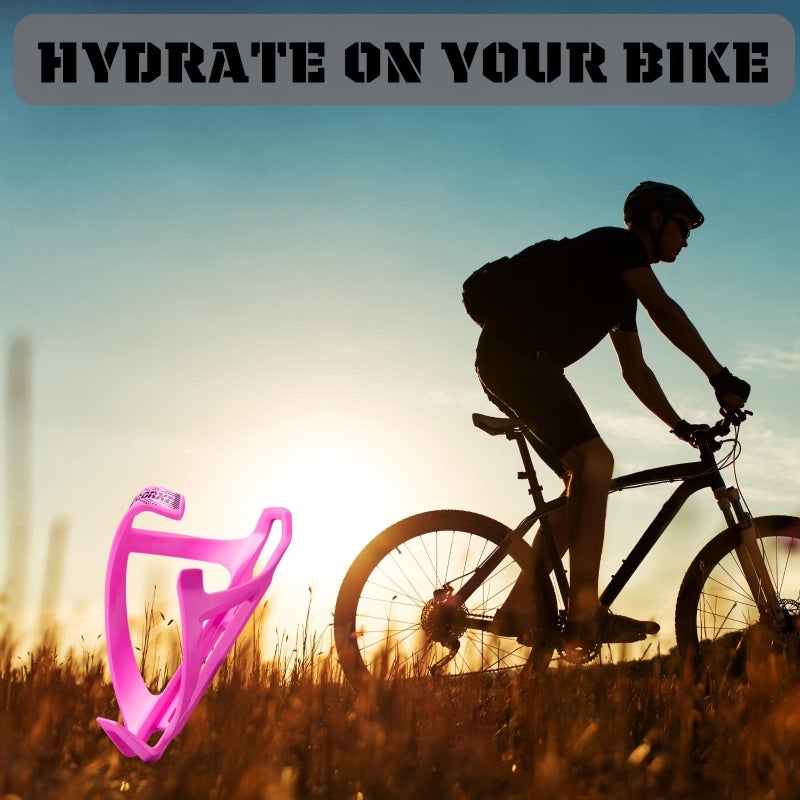 corki Cycles Bike Water Bottle Holder Right Side Load Water Bottle Cage for Road, MTB, Gravel Bicycles Magenta Pink 2 Pack - Image 4